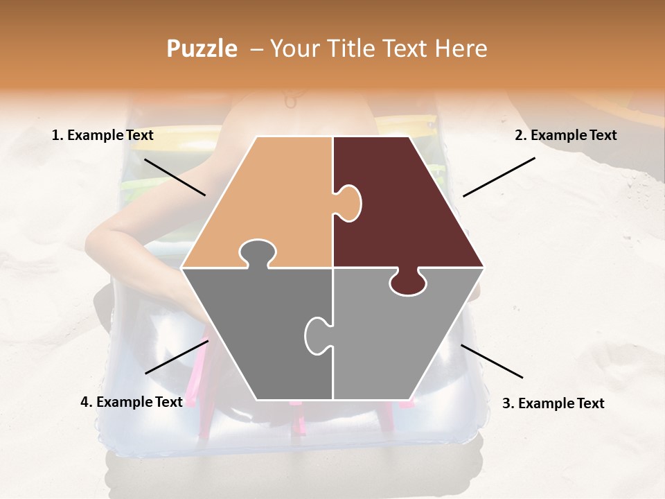 A Woman In A Bikini Laying On An Inflatable Pool PowerPoint Template