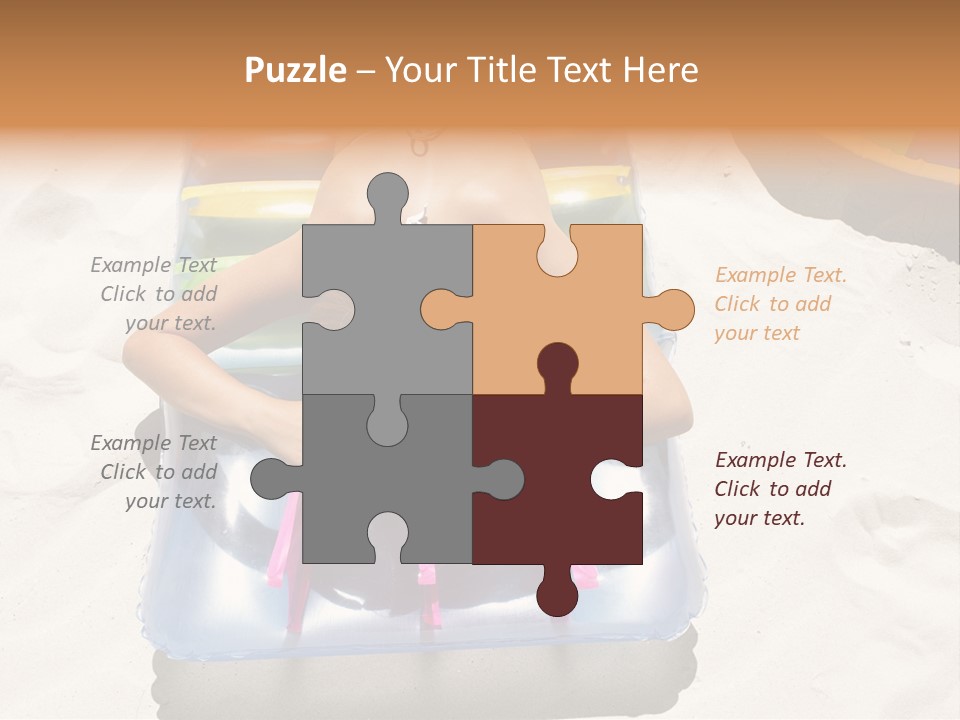 A Woman In A Bikini Laying On An Inflatable Pool PowerPoint Template