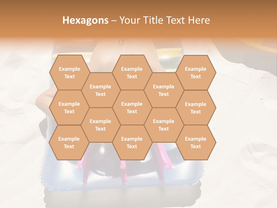 A Woman In A Bikini Laying On An Inflatable Pool PowerPoint Template