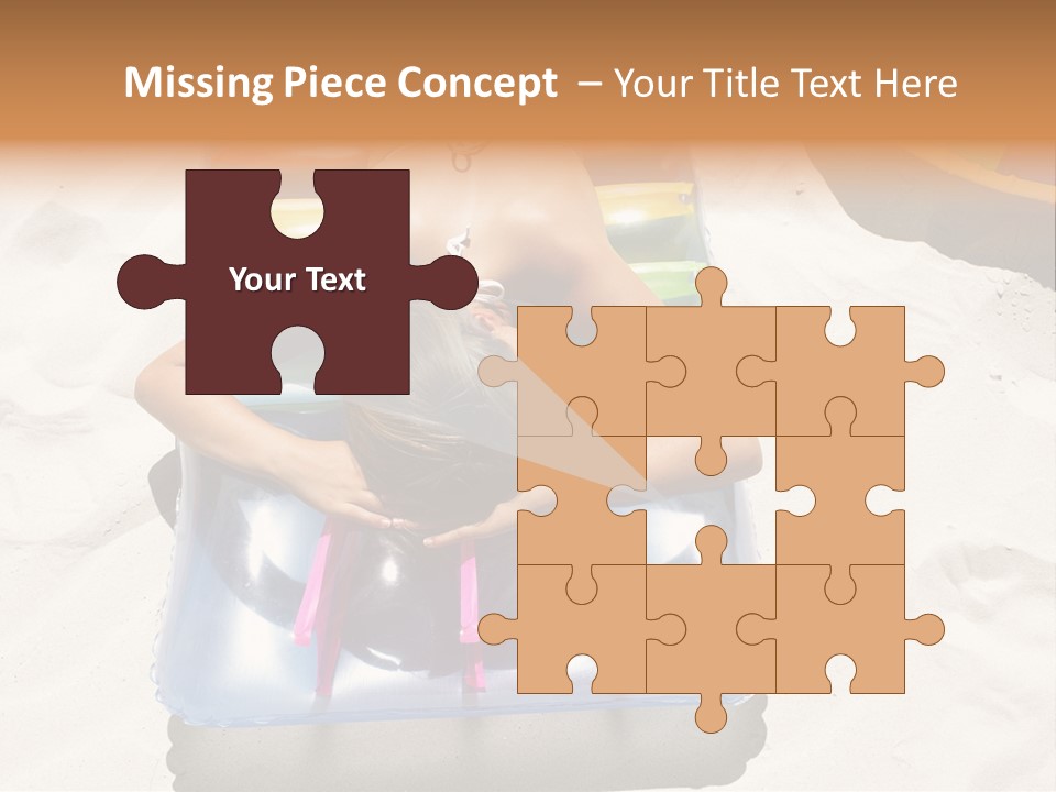 A Woman In A Bikini Laying On An Inflatable Pool PowerPoint Template