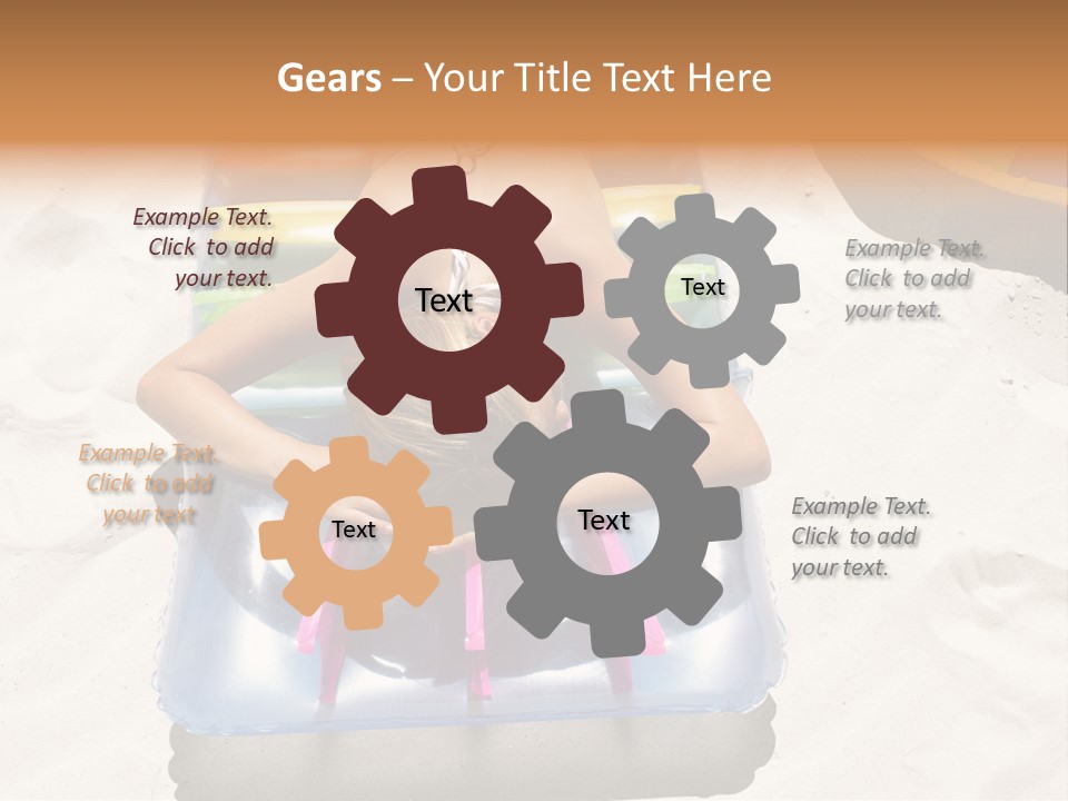 A Woman In A Bikini Laying On An Inflatable Pool PowerPoint Template