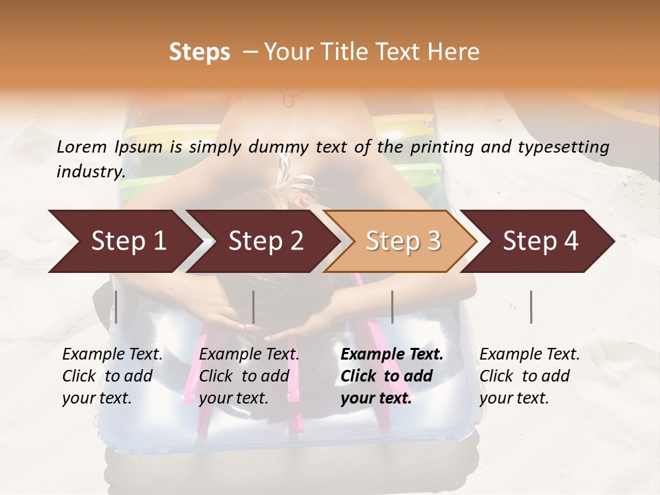 A Woman In A Bikini Laying On An Inflatable Pool PowerPoint Template