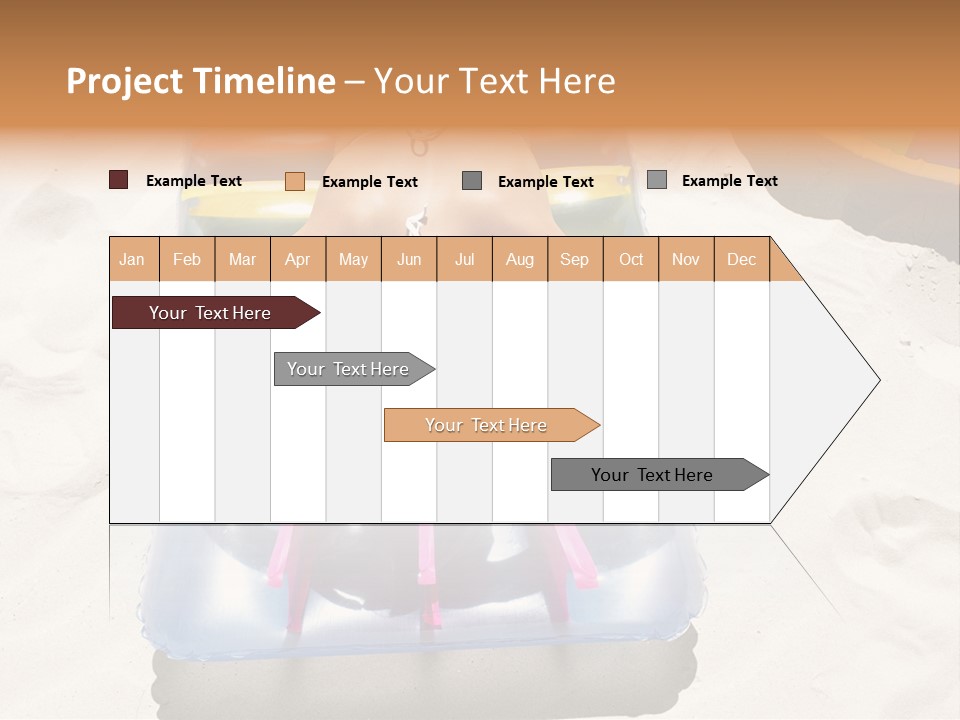 A Woman In A Bikini Laying On An Inflatable Pool PowerPoint Template