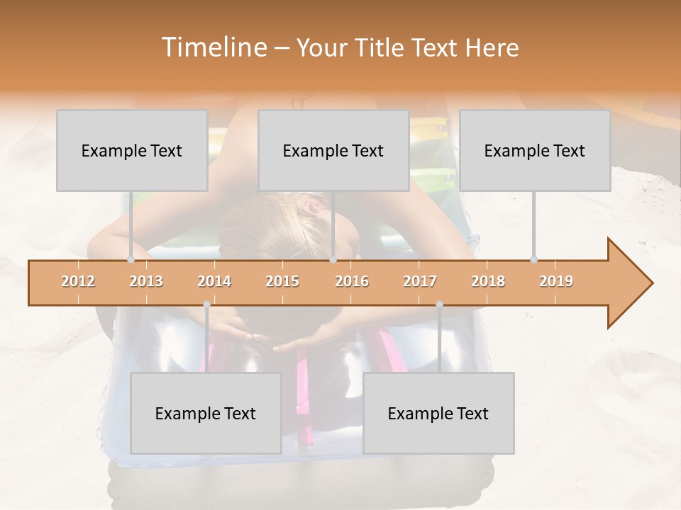 A Woman In A Bikini Laying On An Inflatable Pool PowerPoint Template