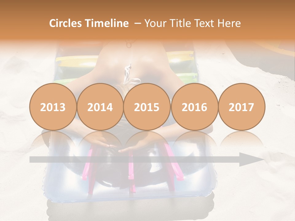 A Woman In A Bikini Laying On An Inflatable Pool PowerPoint Template