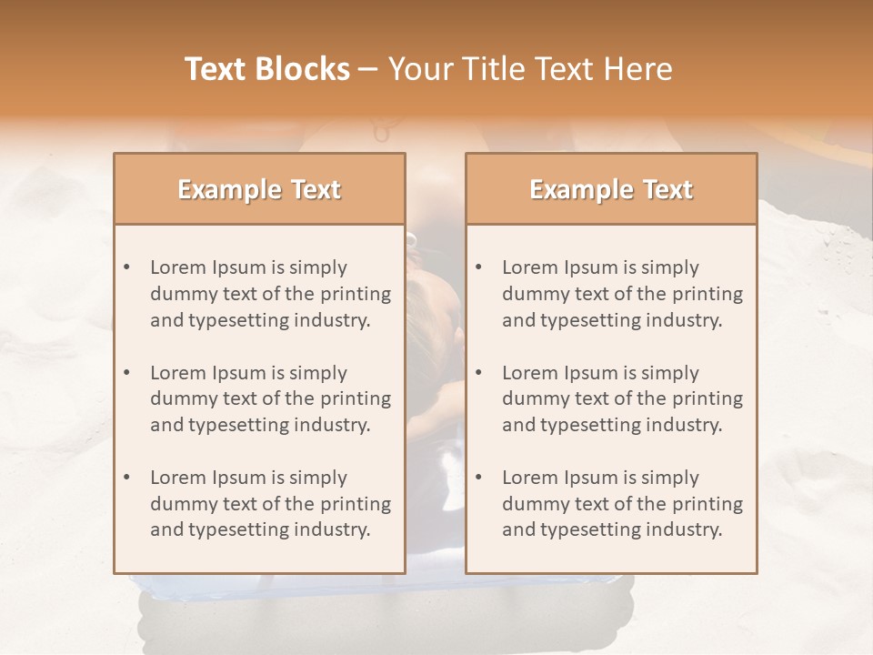 A Woman In A Bikini Laying On An Inflatable Pool PowerPoint Template