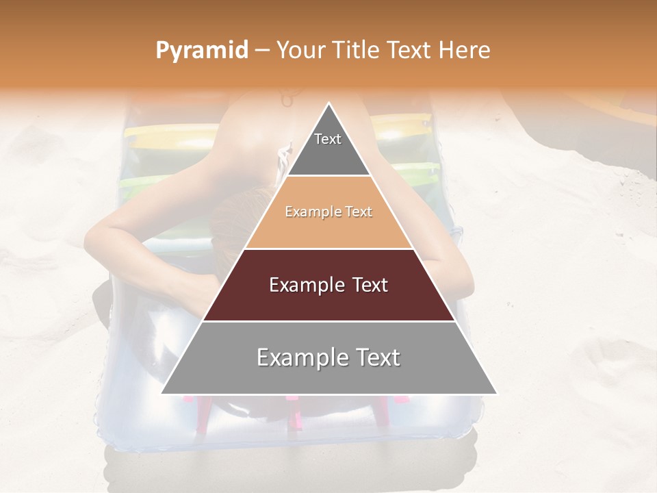 A Woman In A Bikini Laying On An Inflatable Pool PowerPoint Template