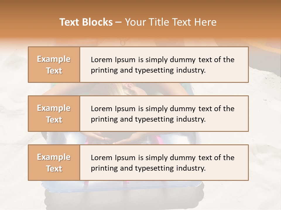 A Woman In A Bikini Laying On An Inflatable Pool PowerPoint Template