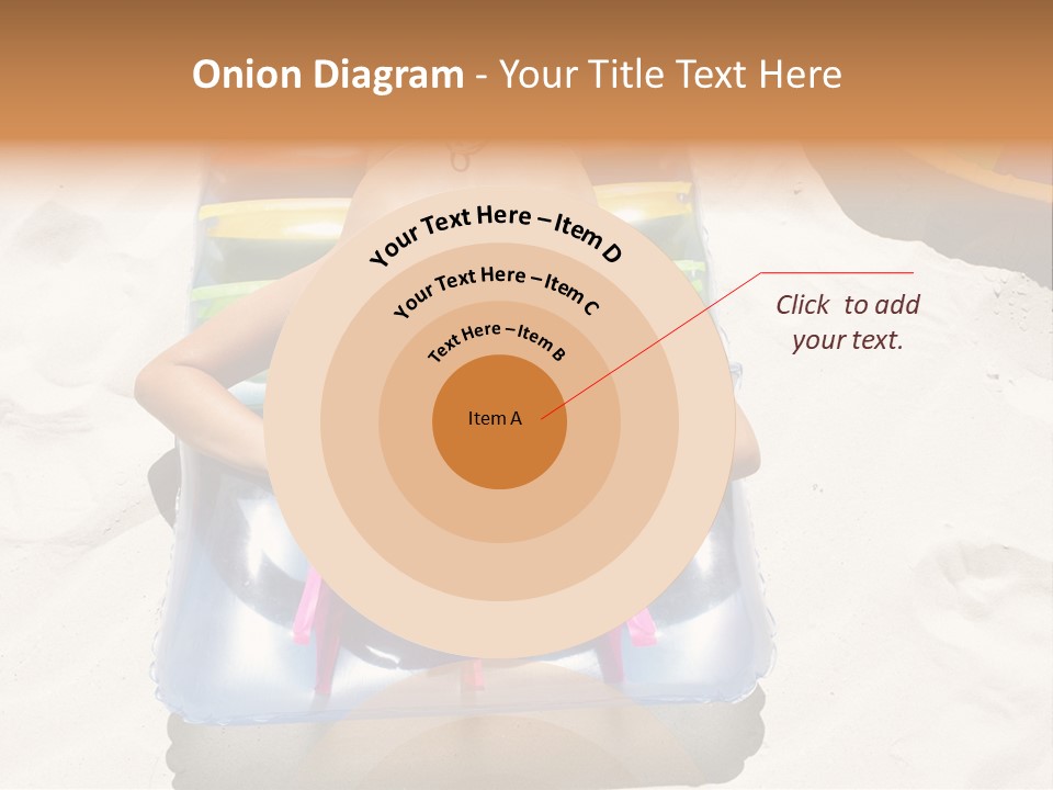 A Woman In A Bikini Laying On An Inflatable Pool PowerPoint Template