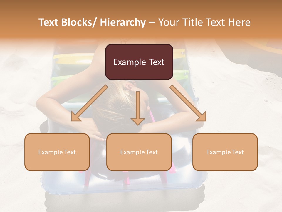 A Woman In A Bikini Laying On An Inflatable Pool PowerPoint Template