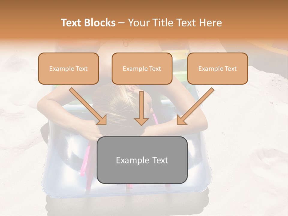 A Woman In A Bikini Laying On An Inflatable Pool PowerPoint Template