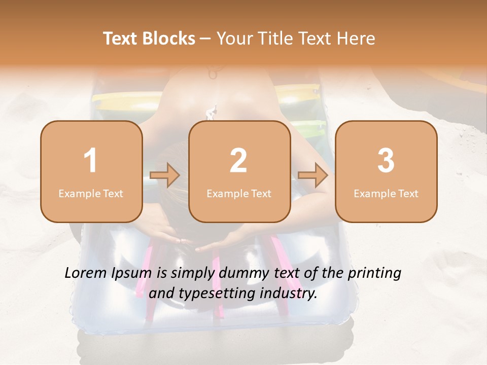 A Woman In A Bikini Laying On An Inflatable Pool PowerPoint Template