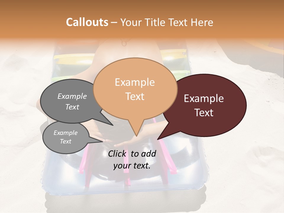 A Woman In A Bikini Laying On An Inflatable Pool PowerPoint Template