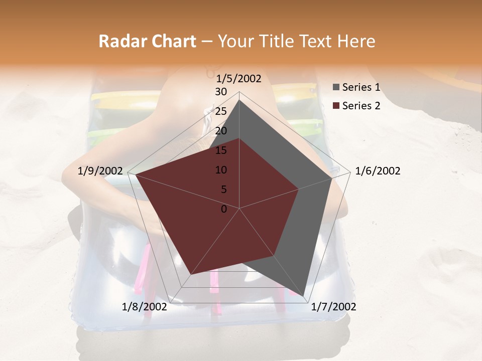 A Woman In A Bikini Laying On An Inflatable Pool PowerPoint Template