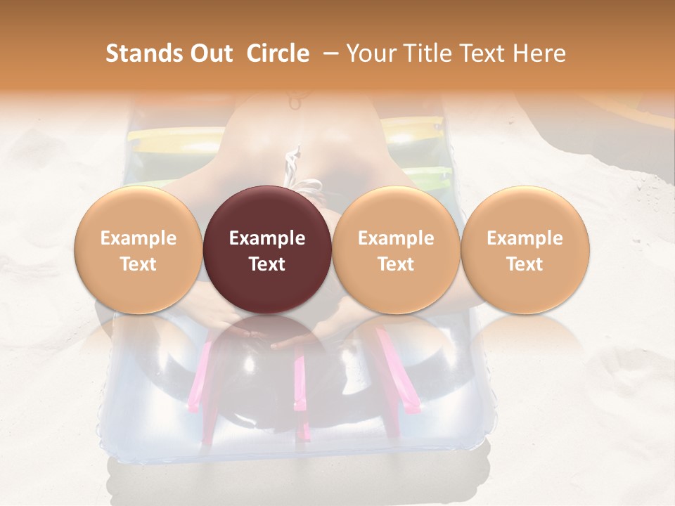 A Woman In A Bikini Laying On An Inflatable Pool PowerPoint Template