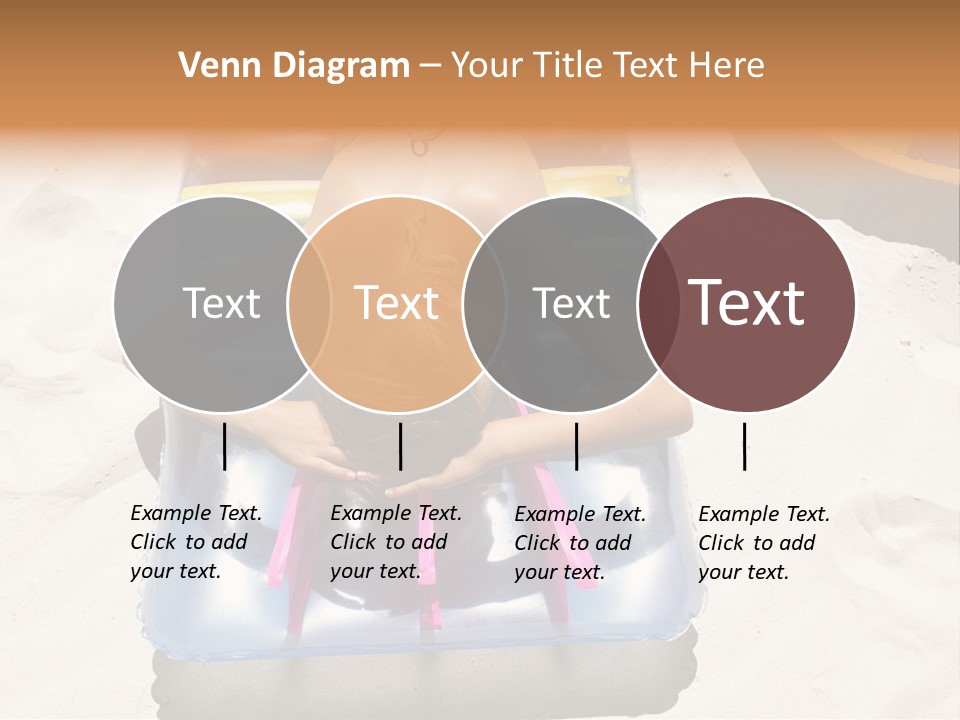 A Woman In A Bikini Laying On An Inflatable Pool PowerPoint Template