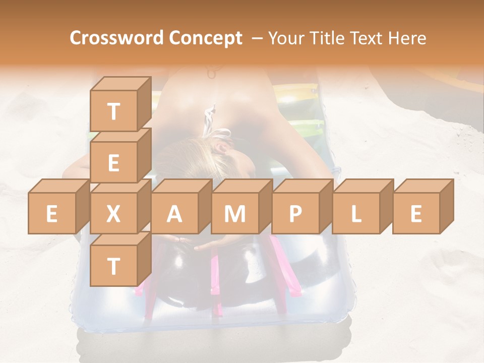 A Woman In A Bikini Laying On An Inflatable Pool PowerPoint Template