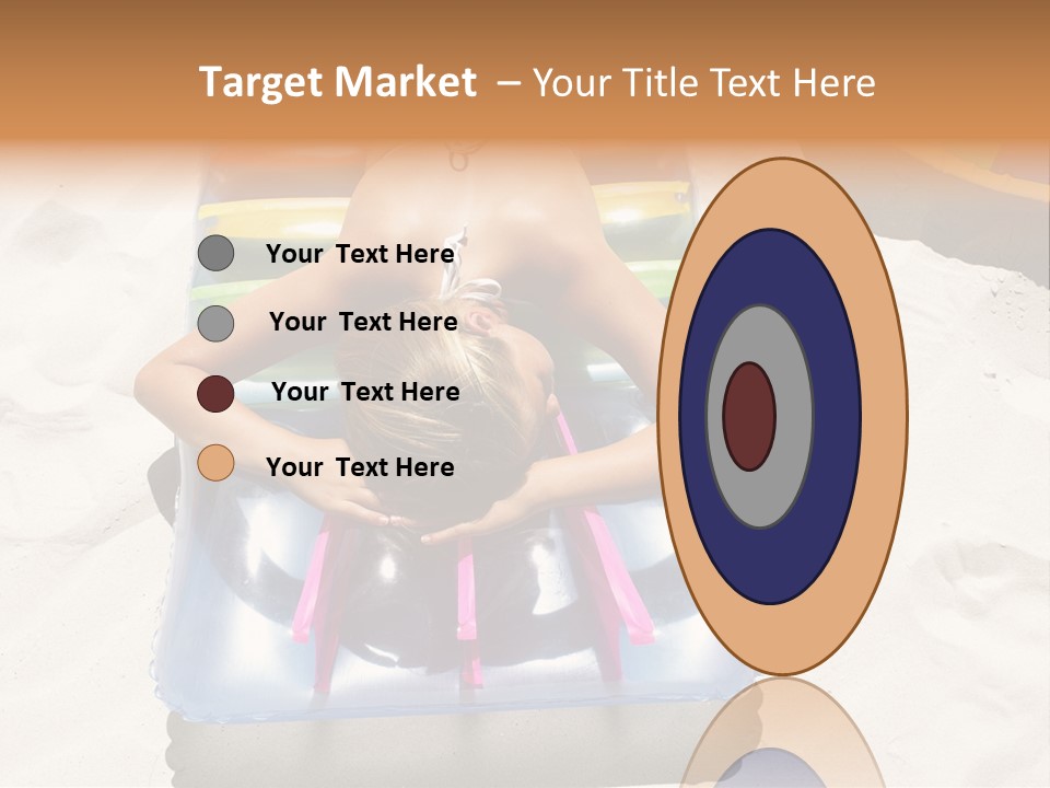 A Woman In A Bikini Laying On An Inflatable Pool PowerPoint Template