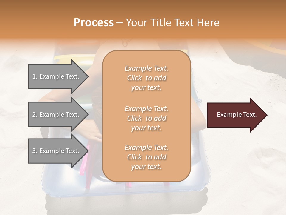 A Woman In A Bikini Laying On An Inflatable Pool PowerPoint Template