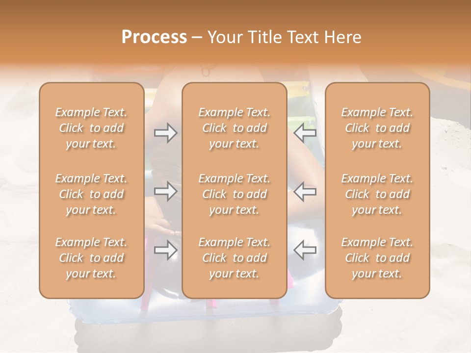 A Woman In A Bikini Laying On An Inflatable Pool PowerPoint Template