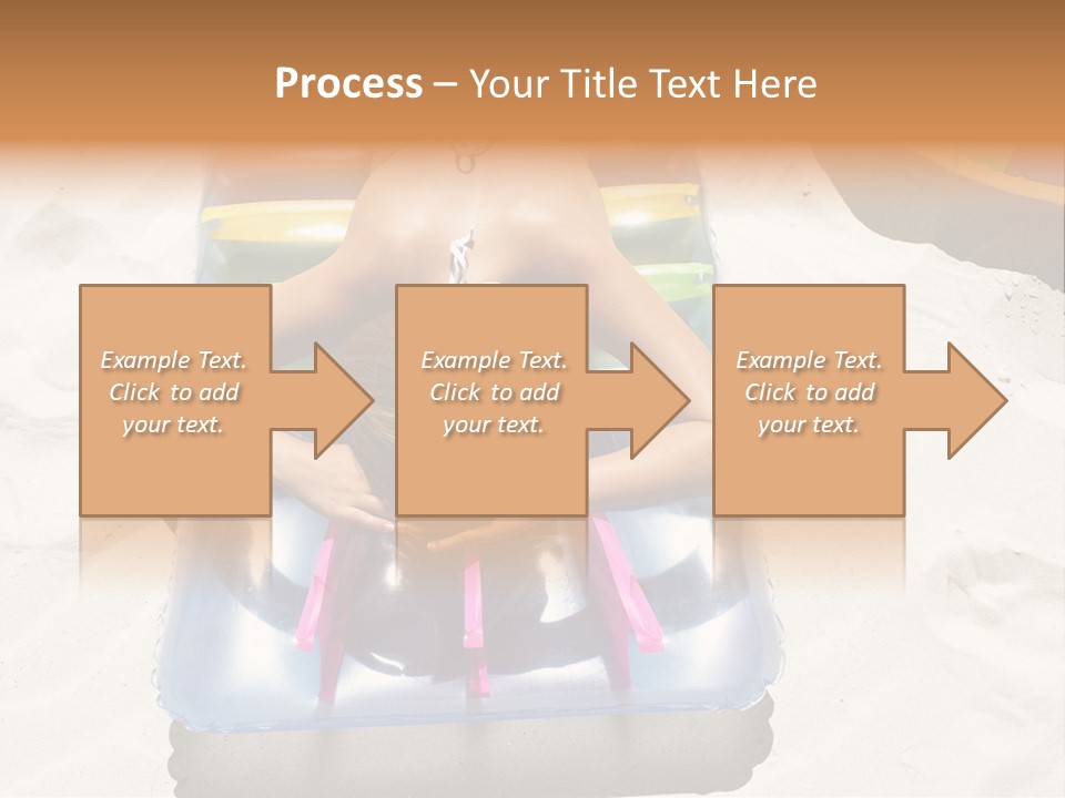 A Woman In A Bikini Laying On An Inflatable Pool PowerPoint Template