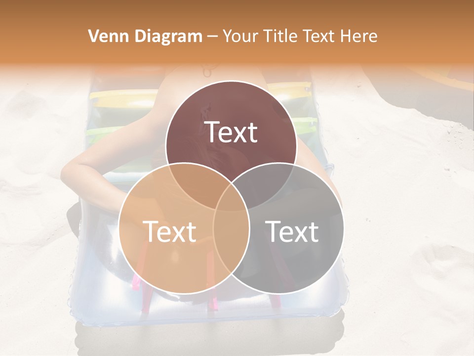 A Woman In A Bikini Laying On An Inflatable Pool PowerPoint Template