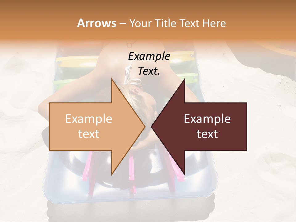 A Woman In A Bikini Laying On An Inflatable Pool PowerPoint Template