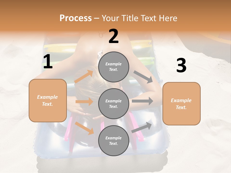 A Woman In A Bikini Laying On An Inflatable Pool PowerPoint Template