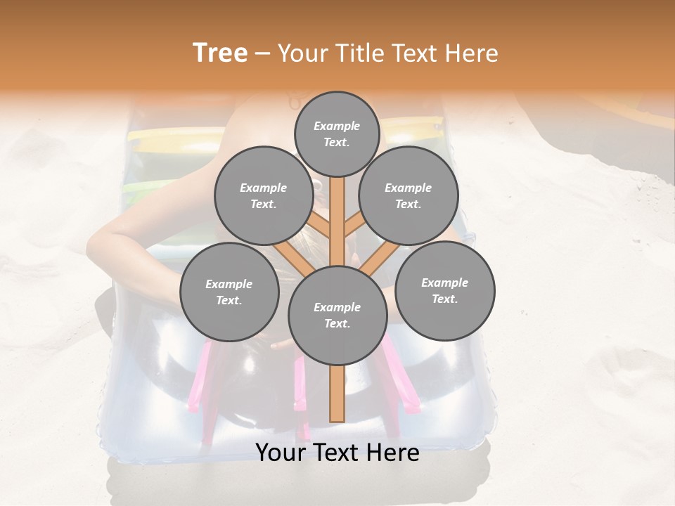 A Woman In A Bikini Laying On An Inflatable Pool PowerPoint Template