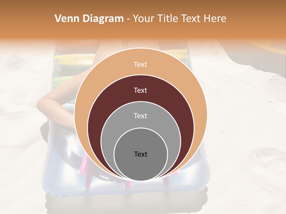 A Woman In A Bikini Laying On An Inflatable Pool PowerPoint Template