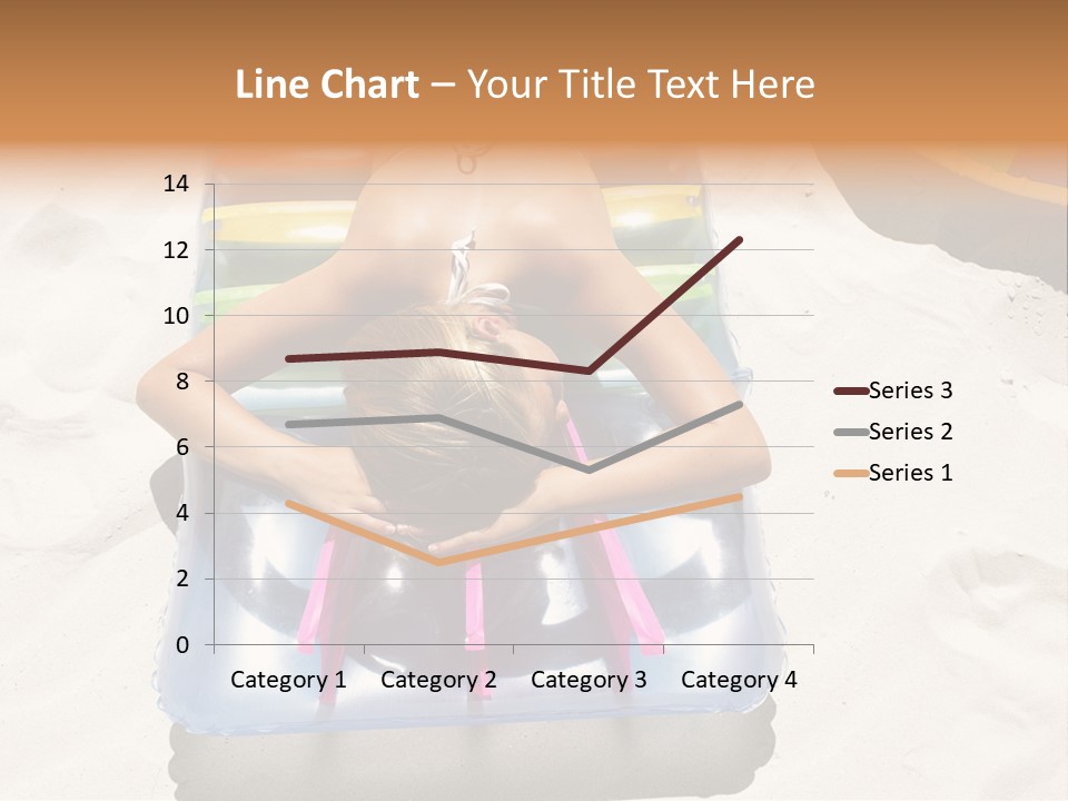 A Woman In A Bikini Laying On An Inflatable Pool PowerPoint Template