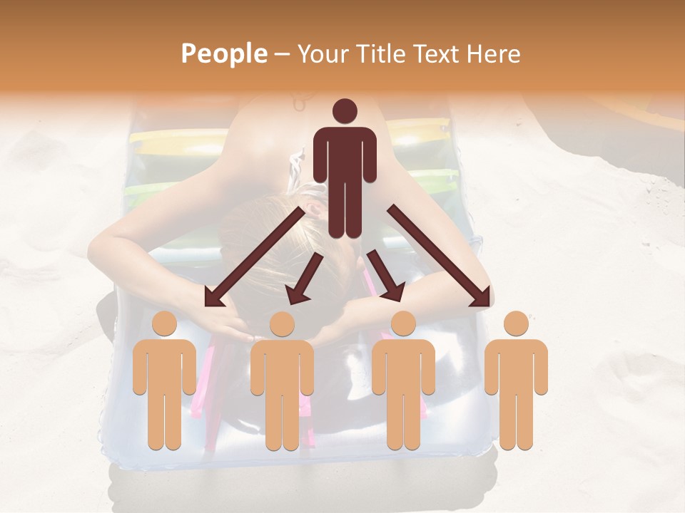 A Woman In A Bikini Laying On An Inflatable Pool PowerPoint Template