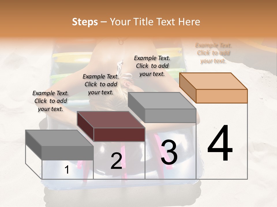 A Woman In A Bikini Laying On An Inflatable Pool PowerPoint Template