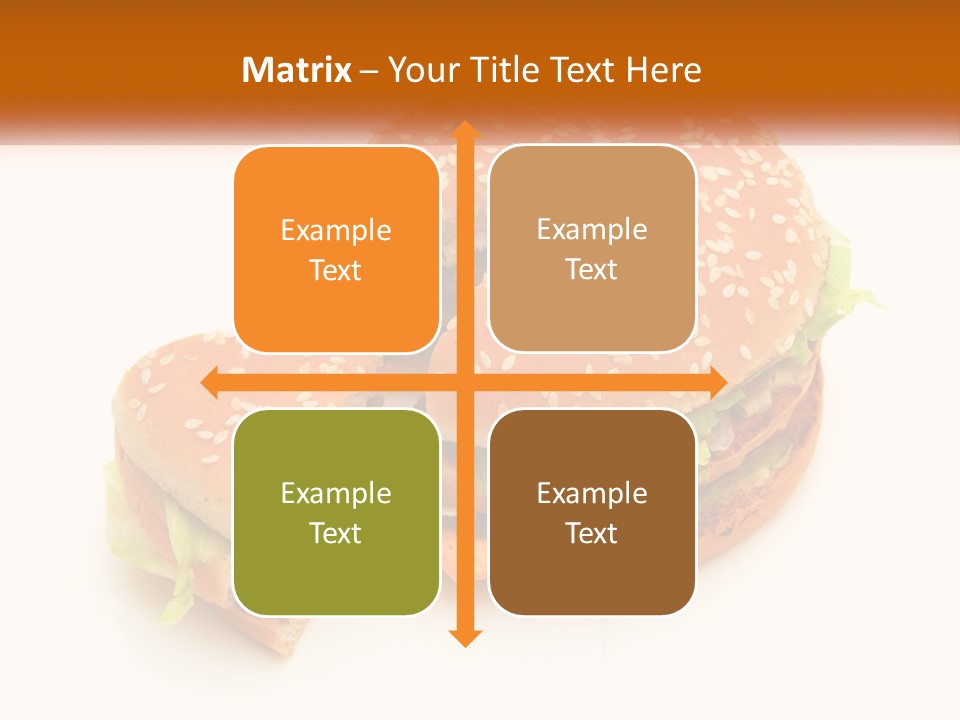 A Hamburger With A Bite Taken Out Of It PowerPoint Template