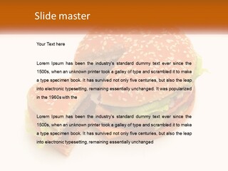 A Hamburger With A Bite Taken Out Of It PowerPoint Template