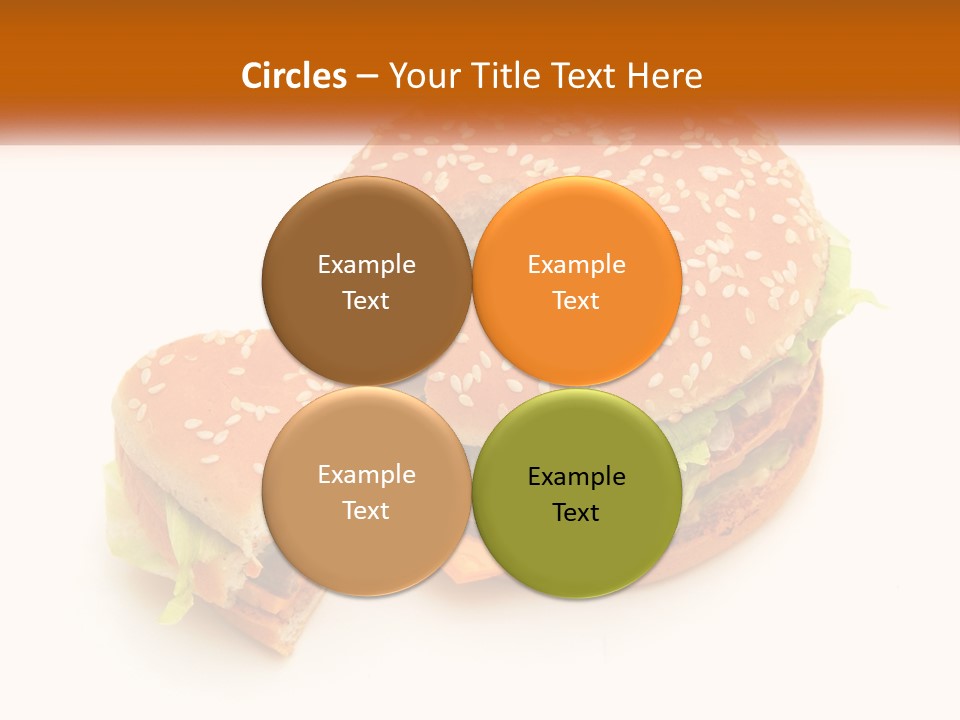 A Hamburger With A Bite Taken Out Of It PowerPoint Template