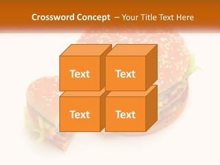 A Hamburger With A Bite Taken Out Of It PowerPoint Template