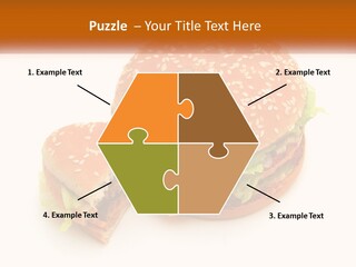 A Hamburger With A Bite Taken Out Of It PowerPoint Template