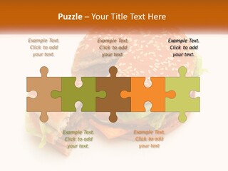 A Hamburger With A Bite Taken Out Of It PowerPoint Template