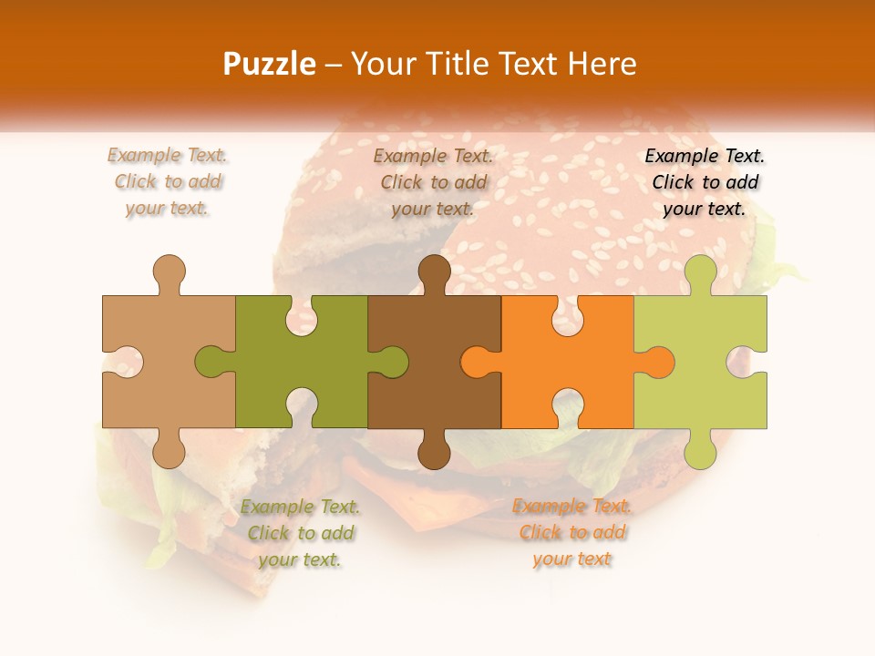 A Hamburger With A Bite Taken Out Of It PowerPoint Template