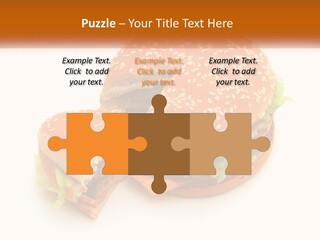 A Hamburger With A Bite Taken Out Of It PowerPoint Template