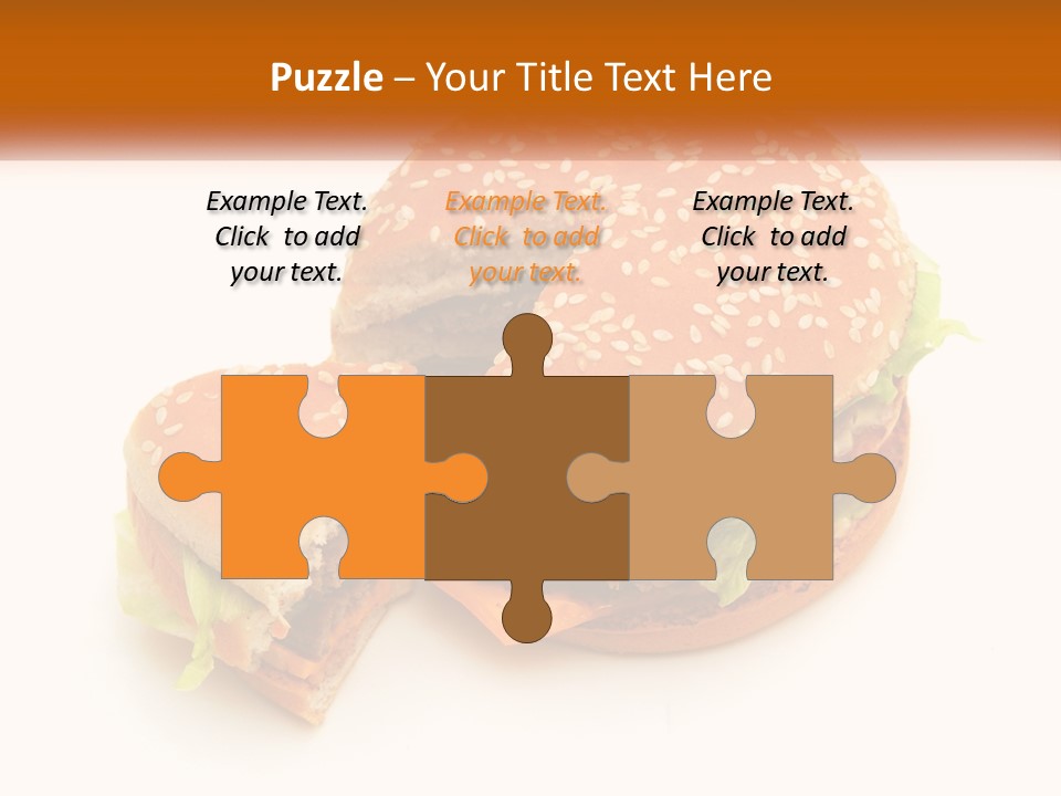 A Hamburger With A Bite Taken Out Of It PowerPoint Template