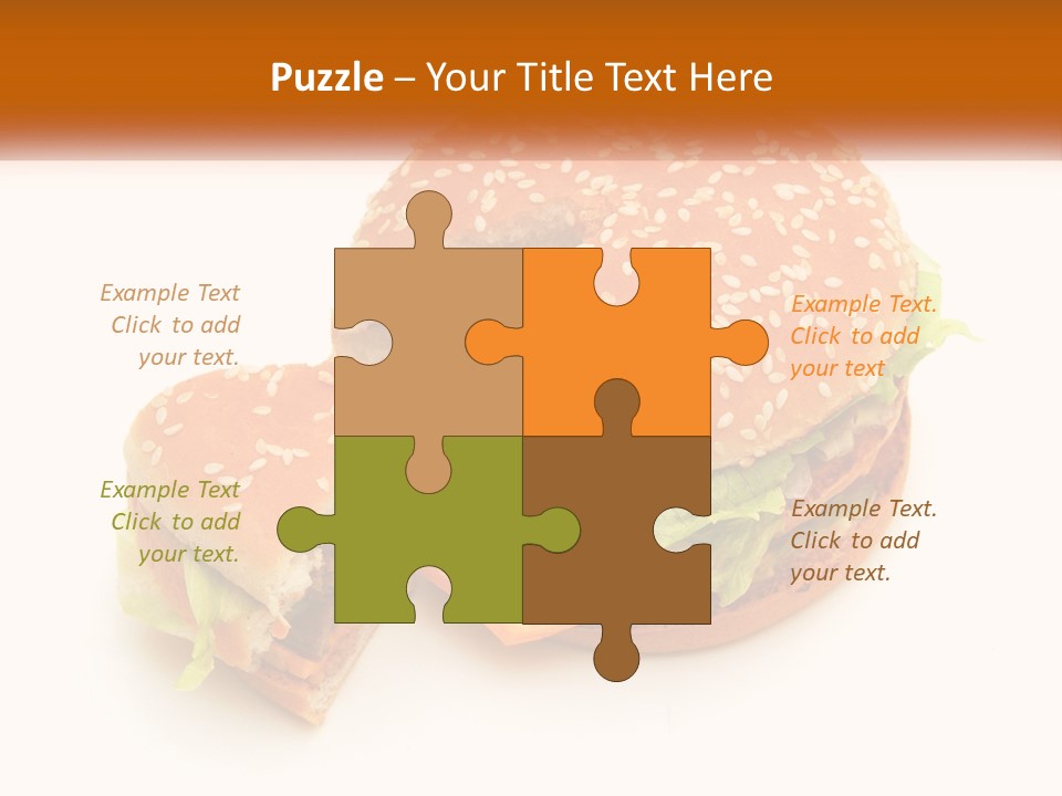 A Hamburger With A Bite Taken Out Of It PowerPoint Template