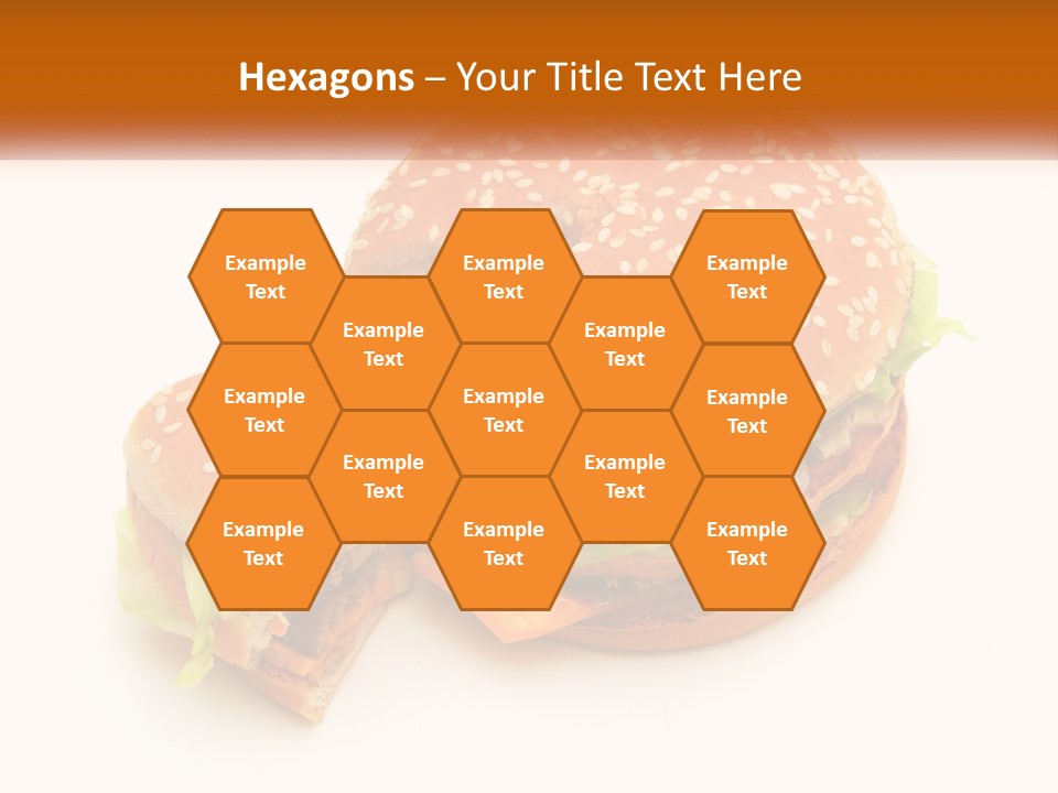 A Hamburger With A Bite Taken Out Of It PowerPoint Template