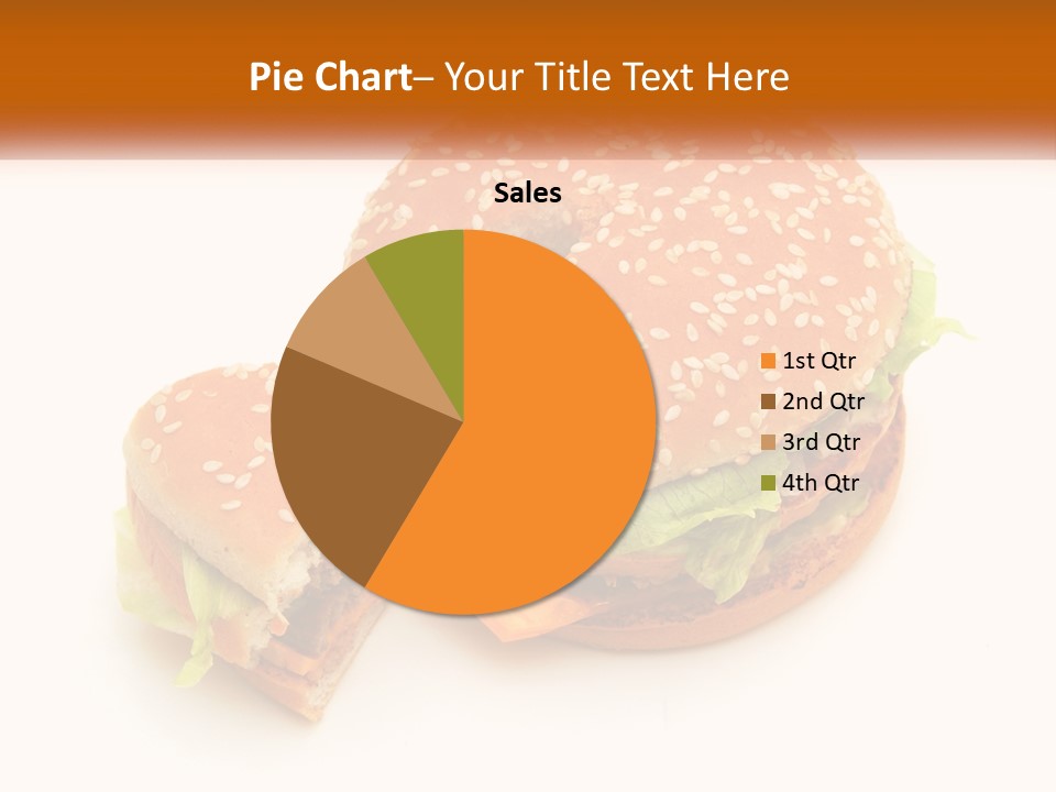 A Hamburger With A Bite Taken Out Of It PowerPoint Template