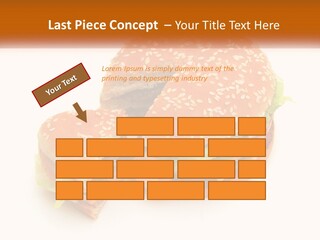 A Hamburger With A Bite Taken Out Of It PowerPoint Template