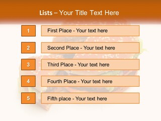 A Hamburger With A Bite Taken Out Of It PowerPoint Template