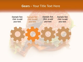 A Hamburger With A Bite Taken Out Of It PowerPoint Template