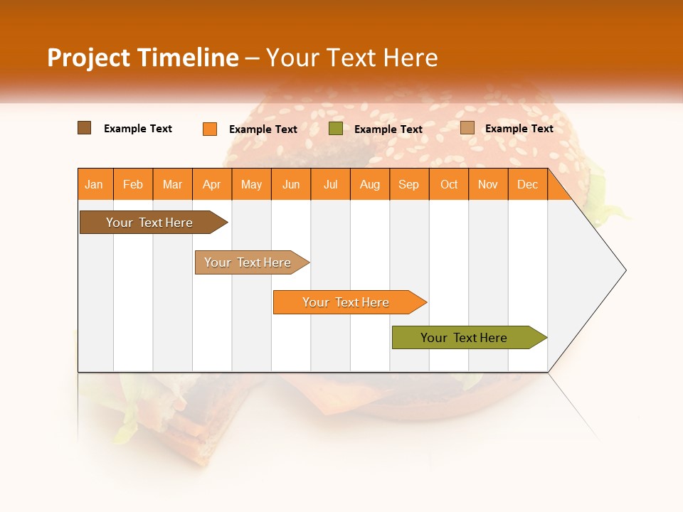 A Hamburger With A Bite Taken Out Of It PowerPoint Template