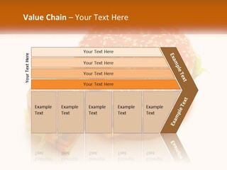 A Hamburger With A Bite Taken Out Of It PowerPoint Template